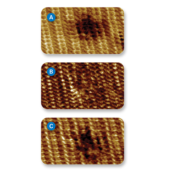 多模8-HR AFM -聚二乙炔晶体的分子缺陷